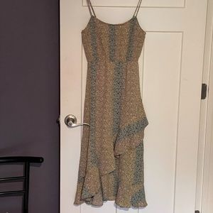 Floral print ruffled dress